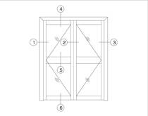 YDPK-76 系列平開(kāi)門(mén)型材圖